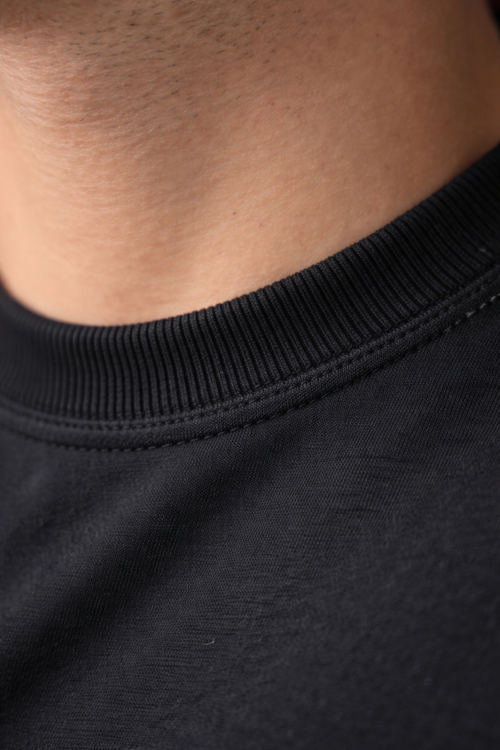 BASICA DE ALGODON HIGH GLOW NEGRO