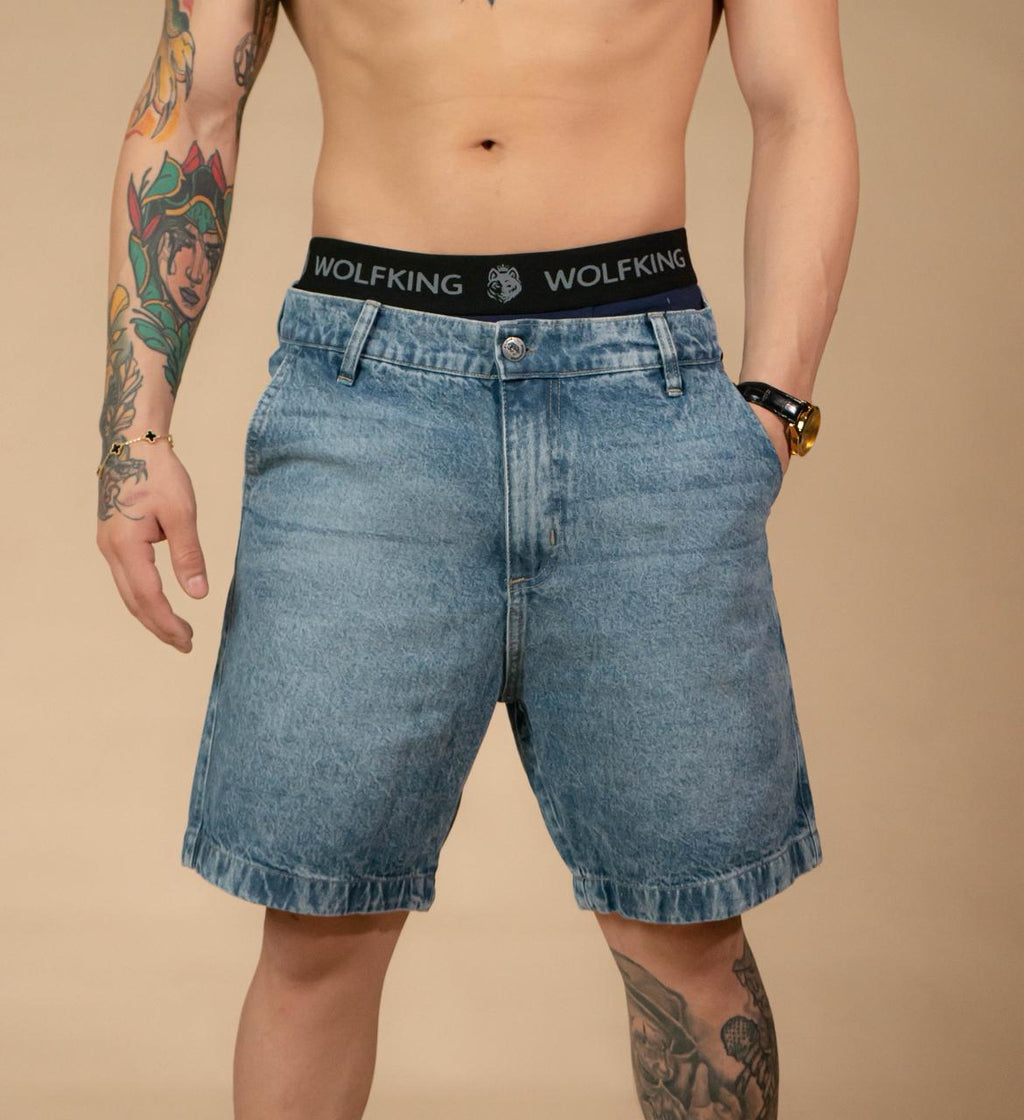 BERM. JEANS MOM STEEL BLUE WOLFKING